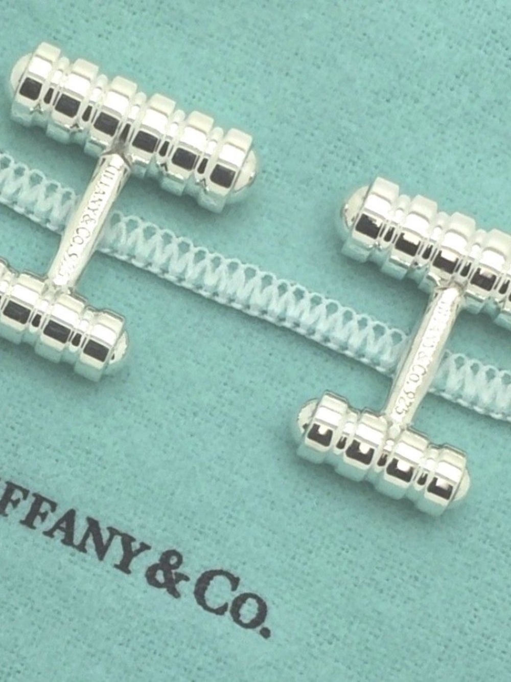 Tiffany & Co. Paloma Picasso Sterling Silver Groove Cuff Links
